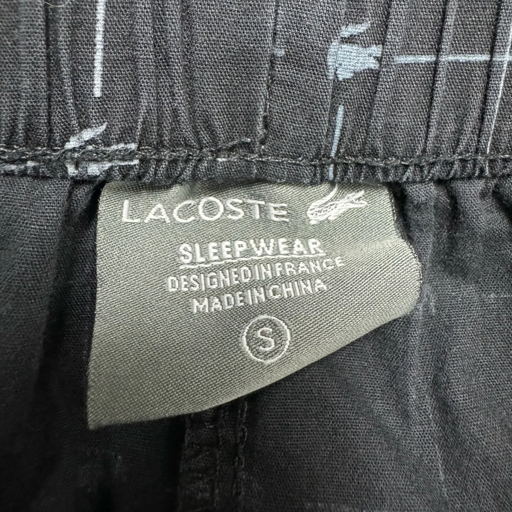 Lacoste Sleepwear Men's Pajama Lounge‎ Pants in Black, Size S